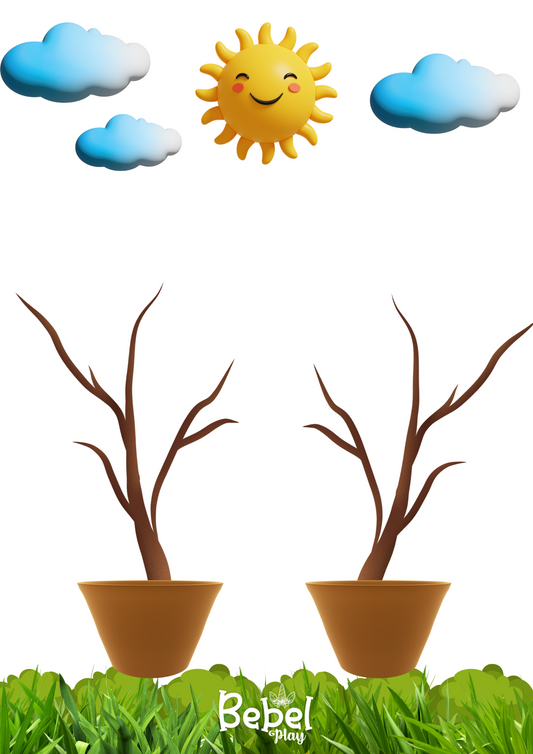 Molde educação ambiental flores - Bebelplay