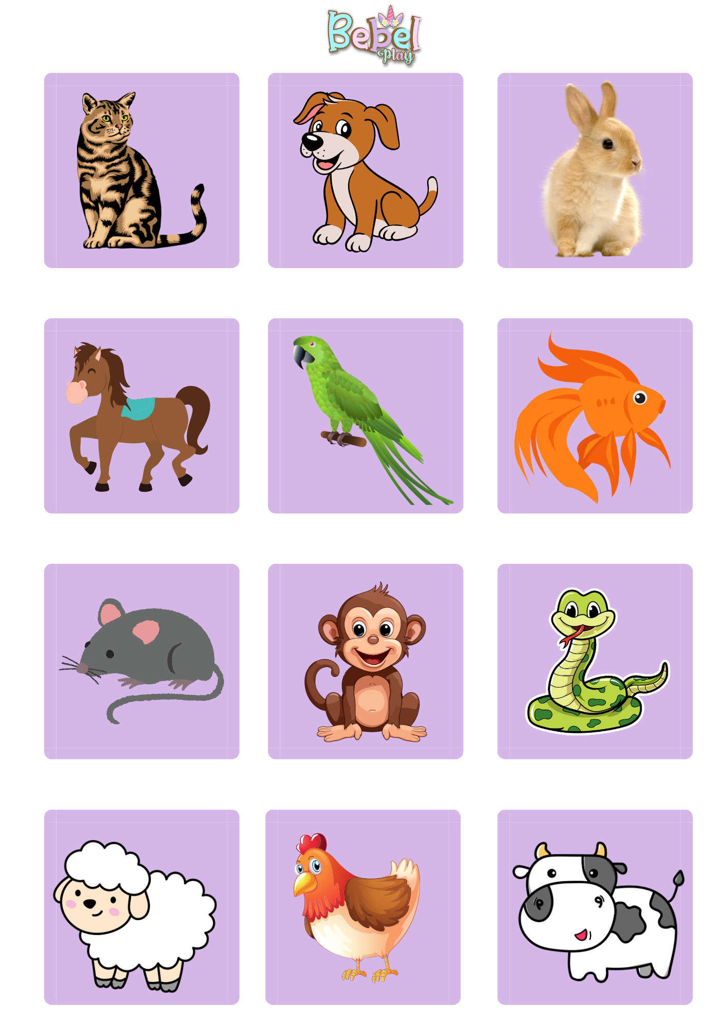 Molde Animais Quem Sou - Bebelplay