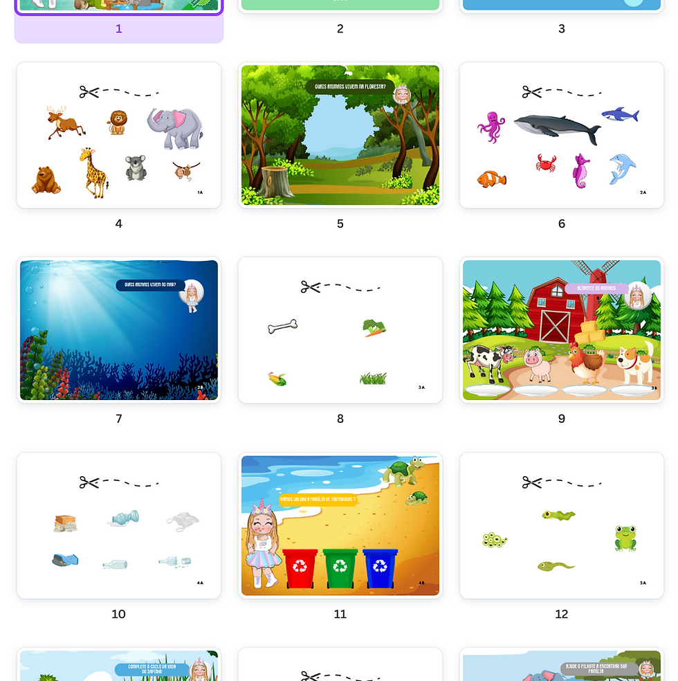Livro de Brincar Animais Digital - Bebelplay