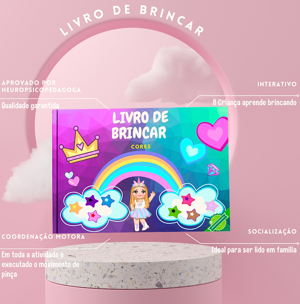 Livro de Brincar Físico Cores - Bebelplay