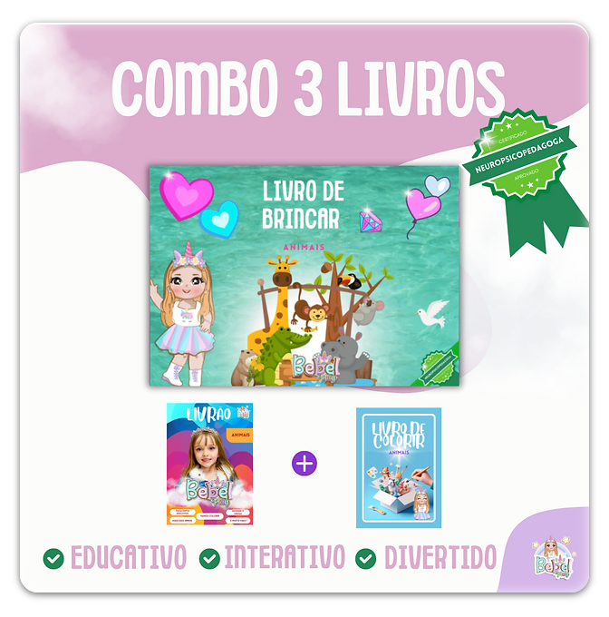 Combo Promocional Livro de Brincar Bebelplay - Animais Digital