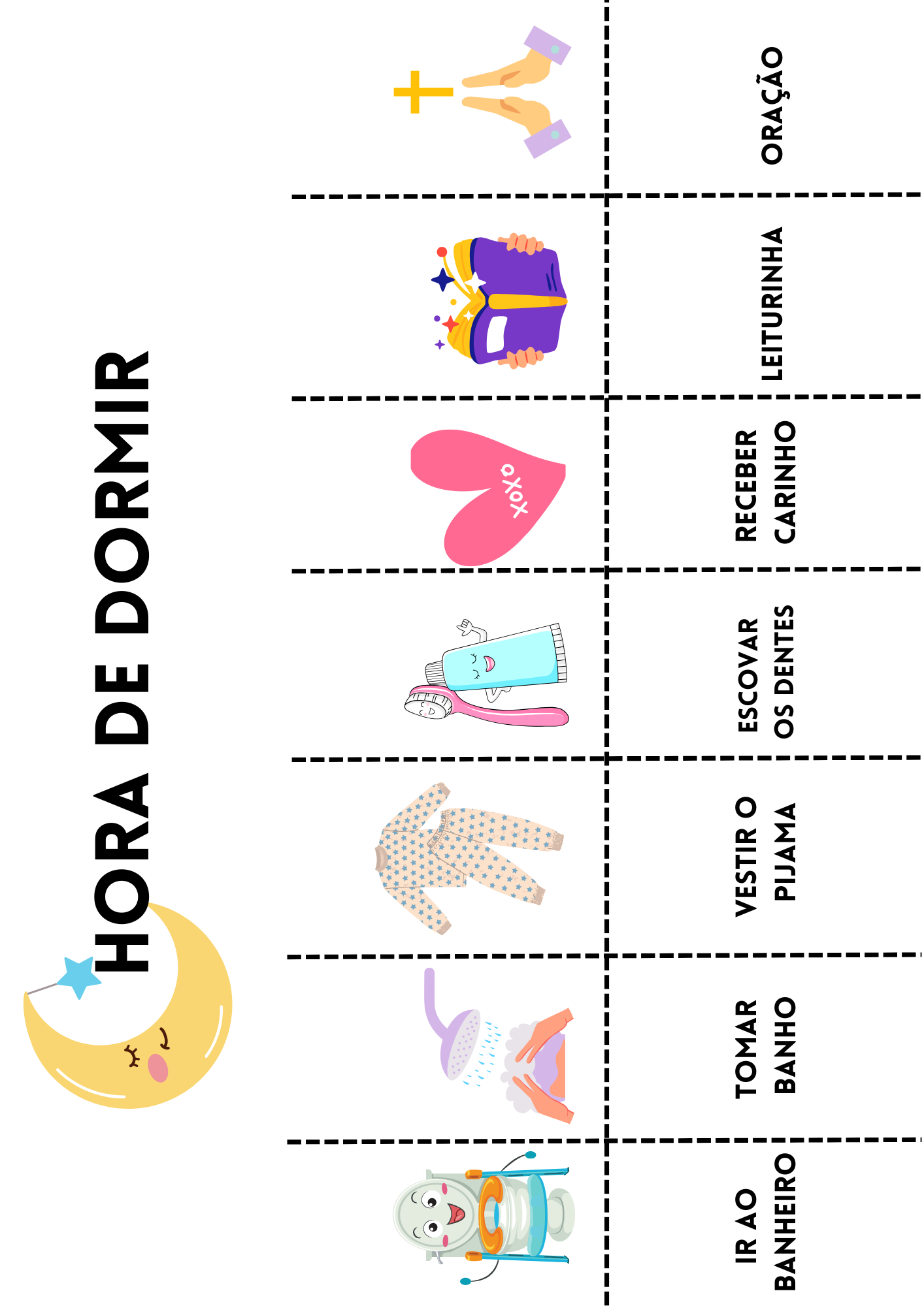 Molde Rotina Hora de Dormir