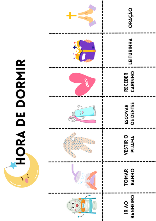 Molde Rotina Hora de Dormir