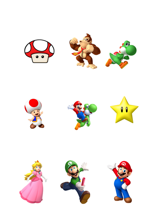 Molde Bebelplay Adesivo Caseiro - Mario Bros